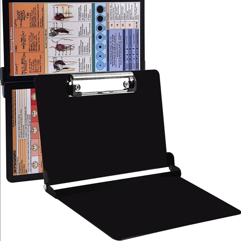 Black foldable nursing clipboard